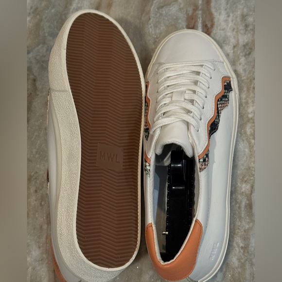 Women’s MADEWELL Sidewalk Paracord Low Top Sneaker- snake embossed leather. Sz 7 - Picture 8 of 10